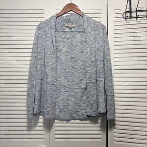Loft Open Cardigan Women Light Weight Knit Long Sleeve Nubby Space Dye Size XSP